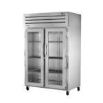 True STG2R-2G-HC - Refrigerator, two-section, (2) glass doors, stainless steel front